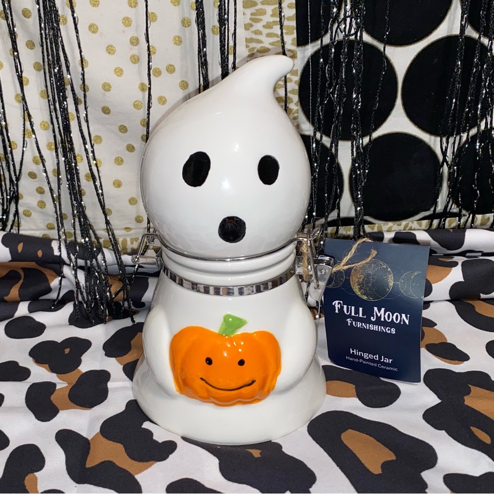 BABY GHOST & PUMPKIN HINGED JAR NWT